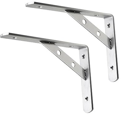 OSALADI Edelstahl Triangular Shelf Bracket 3mm 200mm Lang Inklusive 4 Schrauben Strapazierfähiger Winkelträger Für Regale Und öbelstützen