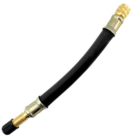 Desenda 8.1 Flexible Tire Valve Extension Adapter with Cap, Rubber Tyre Inflator Extension Adaptor Air Extender for Most Auto E-scooter Tractor Motorcycle Bike Car Spare Tire