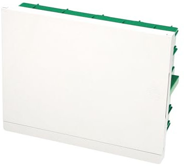 EDO Coffret Électrique Apparent 1 Rangée pour 12 Modules 22 x 27,5 x 9,5 cm IP40 IK07 - Boîtier de Distribution en ABS Blanc - Tableau Électrique Intérieur pour Garage, Atelier, Maison
