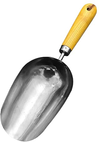 Trädgårdsspade i rostfritt stål - ergonomisk, polerad metallkniv