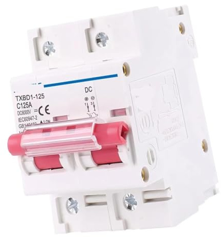 For Solar Mini Leistungsschalter DC MCB 80A 100A 125A 2Pole 600V Batterie Schalter for Photovoltaik PV System(100A)