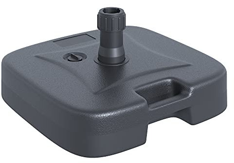 Outsunny Pied de parasol rond base de lestage parasol dim. 46L x 45l x 26H cm HDPE noir