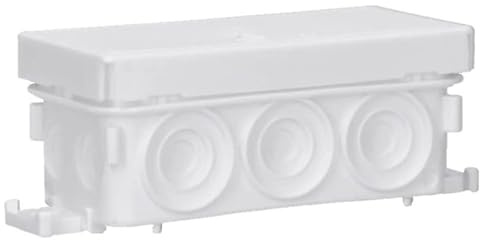 20 Stück Voxura Feuchtraum Aufputz-Verbindungsdose Abzweigdose Verteilerdose 89x42x37mm IP55 Abzweigkasten AP weiß