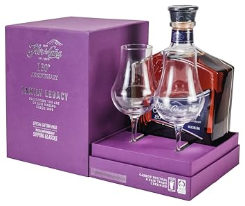 Flor de Caña Coffret 130e anniversaire + 2 verres - Rhum vieux 45% - 0,7l