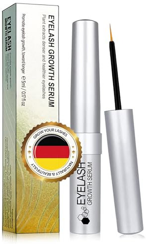 5ml Siero per Ciglia, Siero Ciglia Allungante, Crescita Intensiva Lash Serum Booster, Siero Professionale per Ciglia più Lunghe e Piene, Ideale Per Infoltimento Ciglia e Sopracciglia