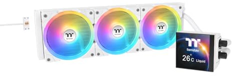 Thermaltake MAGFloe 360 Ultra ARGB Sync AIO 360mm, 3,95 LCD 480x480, 3x SWAFAN EX12 ARGB White, MagForce 2.0, leise, Intel LGA1851/1700, AMD AM5, Weiß