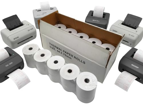 44 x 70 mm Premium Thermal Paper Till Receipt Rolls for Cash Register, POS EPOS Till Printer, Printing Calculators [Pack of 20]