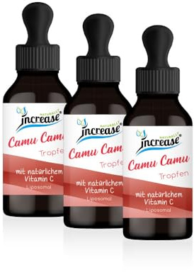 Prendi 3, numero 2 azione Liposomale Camu Camu Gocce ad alto dosaggio - (180.000mg in 3 bottiglie) 2000mg di vitamina C per dose giornaliera - Olio MCT - Alta biodisponibilità
