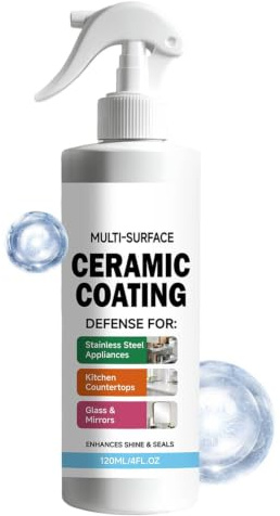 Spray Coating Agent 120ml Shine Long-lasting Agent | Stainless Steel Cleaner Spray for Kitchen Countertop Water Stove Cabinet Sink Tile Home Appliance Door