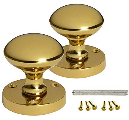 HANDLESTORE Türknauf, rund, gefedert, 3 Farben (poliertes Messing)