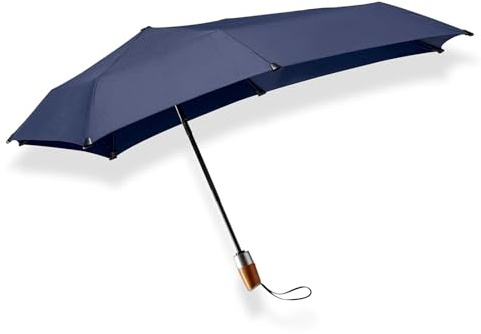Senz Regenschirm Mini Automatik Faltbar Luxus Nachtblau, ONE SIZE, Nachtblau