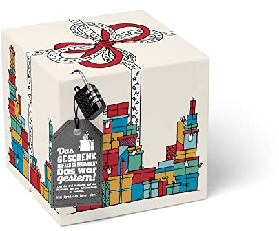 SURPRISA Rätselbox | Geldgeschenke Verpackung, Gutscheine zum Geburtstag oder Hochzeit | große Geschenkbox Geschenkrätsel, farbig