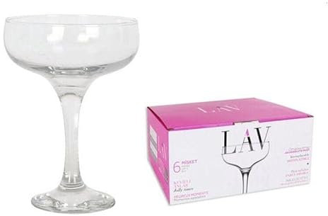 Lot de 6 verres à martini Coupe champagne 200 ml