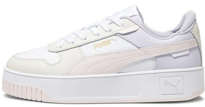 PUMA Women Carina Street Scarpe da ginnastica, White Frosty Pink Alpine Snow, 40 EU