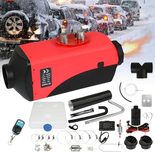 Randaco 12V Chauffage Autonome Diesel, 8KW réchauffeur d'air Diesel en Une Partie, Chauffage air Diesel avec Silencieux, Chauffage air Diesel