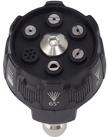 Fabater Hochdruckreiniger-Düse, 6-in-1-Hochdruckreiniger-Sprühdüsenspitzen, Verstellbare Hochdruckreiniger-Düsenspitzen, 3000 PSI Edelstahl-Sprühdüse mit 1/4-Zoll-Schnellanschluss