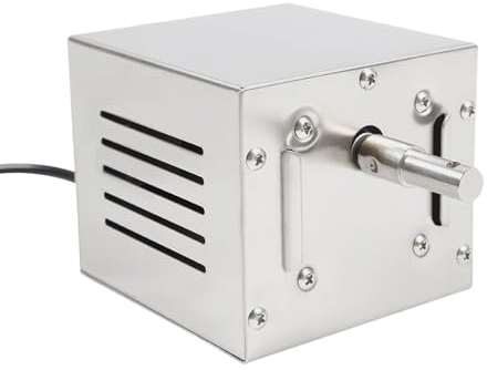 HuKaiL Moteur de barbecue 220 V, 25 W 2,5 tr/min, tournebroche en acier inoxydable, avec charge maximale de 60 kg, moteur de rôtisserie pour pique-nique, barbecue, fête