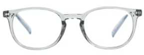 GROOVY Lunette de Lecture pour Homme et Femme, lunette de vue femme anti Lumiere Bleue, Ultra Leger et Confortable a Porter pour Adulte Design Rond Couleur Transparent, Dioptrie +2.0