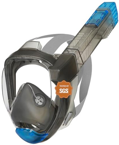 SHIEAGLELD Schnorchelmaske für Erwachsene & Kinder - CO₂-Sichere Tauchermaske mit Ultraklaren Polycarbonat-Linsen, 100% Silikon Schnorchelset Alternative für Tauchen, Schnorcheln & Schwimmen (S/M)
