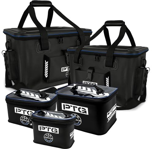 Pro Tackle Eva Bag - Tackle Bakkan - Stilvolle und durchdachte Angeltasche mit Rutenhaltern, Zangenhalter (Eva Bag Set (5 teilig))
