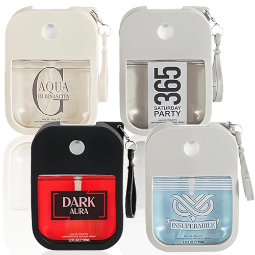 Men's Aftershave & Perfume for Men Gift Set - 4x35ml Long-Lasting Eau De Parfum Collection, Premium Fragrance Combo, Light Spray, Gift for Men