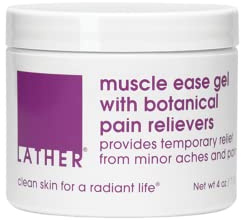 LATHER Muscle Pain Relief Gel - Muscle Therapy to Aid Muscle Soreness - Fast Acting Gel with Menthol Helps Ease Back Pain Relief, Neck Pain Relief, Knee Pain Relief, Lower Back Pain Relief - 4 Oz