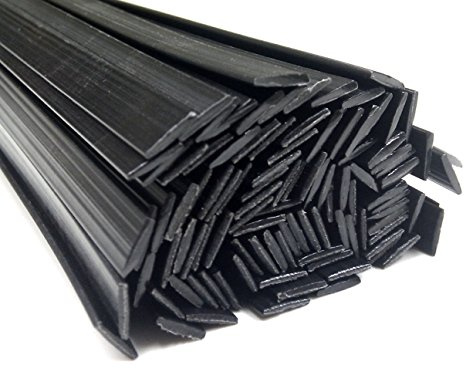 Alambre de soldadura de plástico PP/EPDM 8x1mm Plano Negro 25 barra