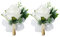 yufana 2 Stück Boutonniere Rose Weiß,Hochzeit Boutonniere Handarbeit Boutonniere Hochzeit Rose Corsage Knopfloch Blumen Künstliche,für Bräutigam Herren Braut Frauen