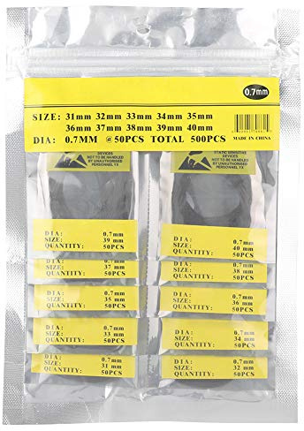 O Ring Watch Back Packning Set, 500st/påse O Ring Gummi Seal Watch Back Cover Tätning Klockreparationsverktyg Ersättning för Urmakare Klockreparatörer (0,7 Ett paket med femhundra)