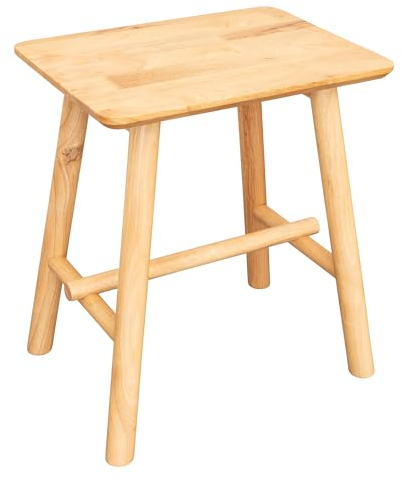 Terra Home Hocker Norrvik - Braun, Eckig, 40x30x45 cm, Holz, Skandi, Modern, Vierbeinig - Sitzhocker, Beistelltisch, Pflanzenhocker, Blumenständer, Blumentisch, Holzhocker, kleines Tischchen