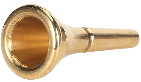 Waldhorn Mundstück, Vergoldet Standard Stilvolles Trompetenmundstück, Professionelle Messingbeschläge Trompete Zubehör, für French Horn Musikalisch Oud Instrument Ersatzteil