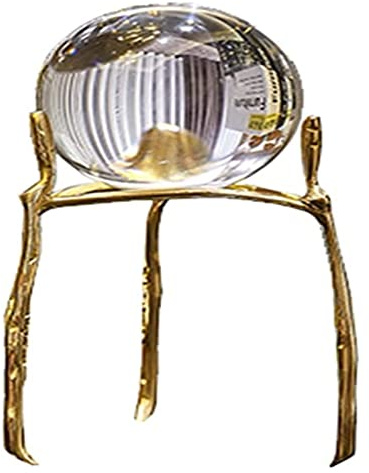 RLKHXBS TABLETOP 110mmClear Crystal Transparent glas med ren kopparmetallstativdekoration som används för dekorationsbollar