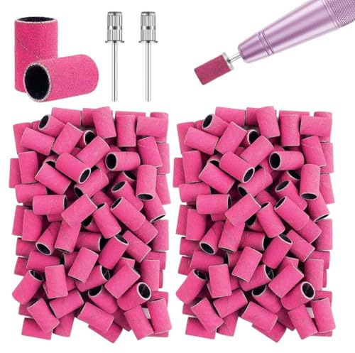 100 Pzs Lijas para Uñas, Lijas de Grano Fino Para Torno, Taladro Máquina Lima Electrica, Herramientas Para Manicura y Pedicura