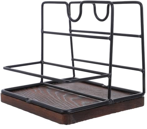 Zerodeko Porte-Serviettes de Table en Bois Couleur Brun Foncé Distributeur Stable pour Serviettes Cuisine Rangement Pratique pour Comptoir Salle à Manger Porte-Serviettes Décoratif et
