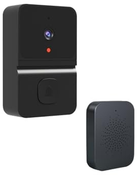Trådlös WIFI-dörrklocka Gratis molnlagring Visual Doorviewer Långtidsberedskapsvideodörrtelefon(Black)