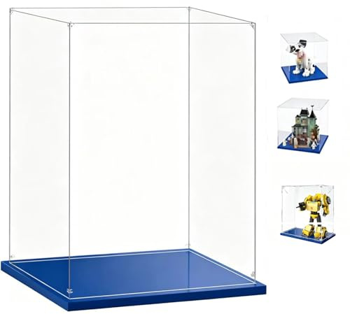 Vitrine Exposition Transparent, 3mm Vitrine Acrylique Anti Poussière Boîte de Présentation,pour Lego Vitrine Figurine, Vitrine Voiture Miniature, Vitrine Figurin (30x31x30CM)