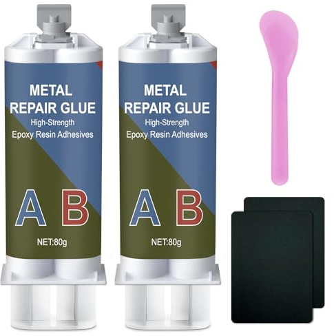 160 g metalllim, 2 komponenter epoxiharts lim extra starkt metalllim för limning av metall, rostfritt stål, trä, keramik – flytande metall svetslim för reparation, gjutjärn