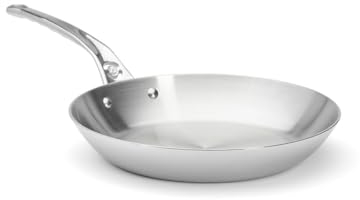 De Buyer - Poêle à frire ronde en inox 5 couches AFFINITY - 28 cm - Fabriquée en France, Sans PFAS, Montée Rapide en Température, Inox 18/10, Tous Feux + Four, Finition Poli Brillant