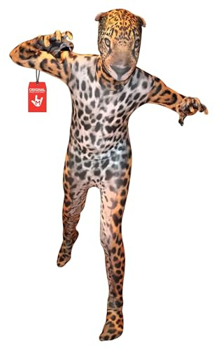 Morphsuits KLJAS – Jaguar djurplanet barnkostym, 102–118 cm, storlek S