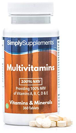 Multivitamin Complex | Supports Immune Health, Energy & Skin Health | Suitable for Vegans & Vegetarians | 360 Tablets = 12 Months’ Supply | Manufactured in The UK in Accordance with GMP Standards