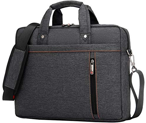 HotYou Sac à Main en Nylon Sacoche Porte Documents Serviettes Pochette pour Ordinateur Portable 17 Pouces, Version 1 Noir