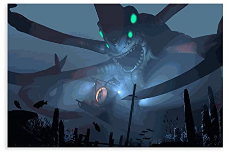 LINYUYI Subnautica 11 Leinwand-Poster, Wandkunst, Dekor, Druck, Bild, Gemälde für Wohnzimmer, Schlafzimmer, Dekoration, Rahmen: 30 x 45 cm