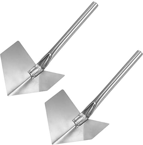 sourcing map Inside Corner Trowel 2.8 Inch Drywall Corner Tool Stainless Steel Corner Knife 2pcs
