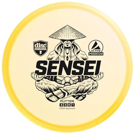 Discgolf Putter Premium Sensei 3/3/0/1 gul