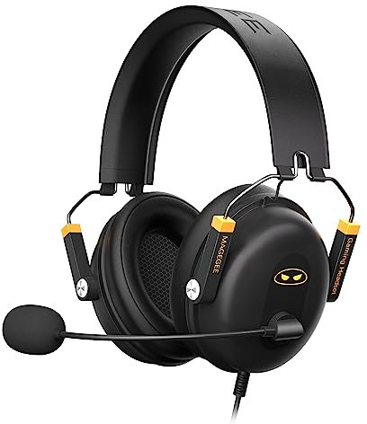 MageGee Gaming Headset for PS4 Xbox 1,Over-Ear Heavy Bass Noise Cancelling Headphone with Retractable,PC-Wired Headphones with Microphone-7.1 Surround Sound Computer USB Headset for Laptop