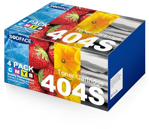 SODFACE CLT-P404C 404S Toner Kompatibel für Samsung CLT-K404S für Xpress C480FW C430W C48X C480W C430 C480 C480FN C43X CLT-K404S CLT-C404S CLT-Y404S CLT-M404S (Schwarz Cyan Gelb Magenta, 4er-Pack)