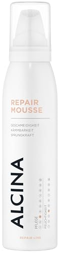 ALCINA Mousse reparador | 1 x 150 ml | Espuma regeneradora | Para cabello seco y dañado | Mejora el peinado, sin aclarado