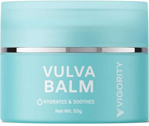 Vigority Vulva Balm Vaginal Moisturizer for Women: Intimate Skin Care Relieves Dryness, Itch, Odor & Irritation - Menopause Suppor With Beeswax, Shea Butter, Emu Oil, and CoQ10 - Estrogen Free