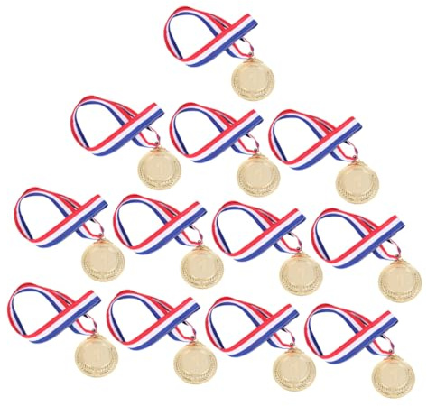 COSMEVIVI 12piezas Medallas Metálicas Decorativas para Eventos Escolares y Competiciones Deportivas Medal Round De Reconocimiento y Premios para Ganadores Diseño Elegante y Artesanía