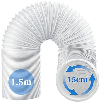 Feithmonic Tubo Condizionatore Portatile L1,5 m Ø 150 mm, Tubo Scarico Climatizzatore, Tubi Flessibile per Aria Condizionata con Filettatura Antioraria, Accessori Universale per Condizionatori Mobili